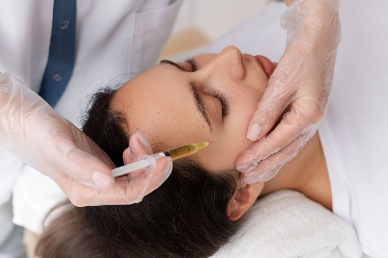 Woman Receiving PRP Treatment for Skin Rejuvenation